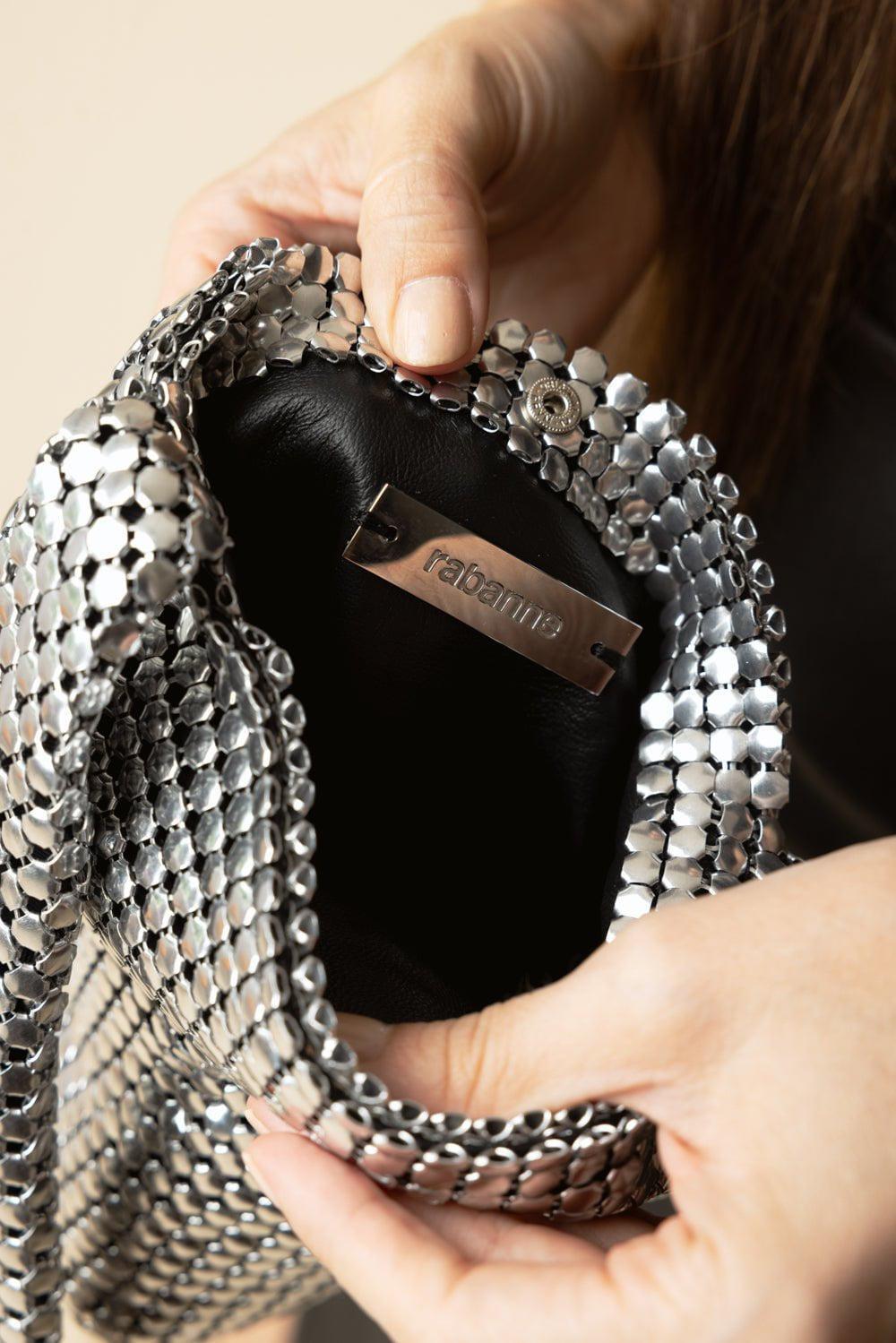 RABANNE-Mini Pixel Bag - Silver-SILVER