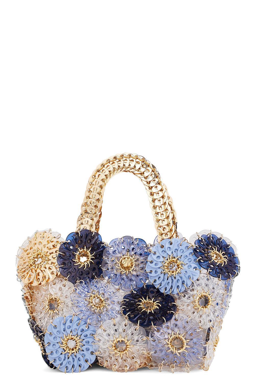 Top Handle Sac A Main Bag-BLEU/GOLD-HANDBAGTOP HANDLE-RABANNE