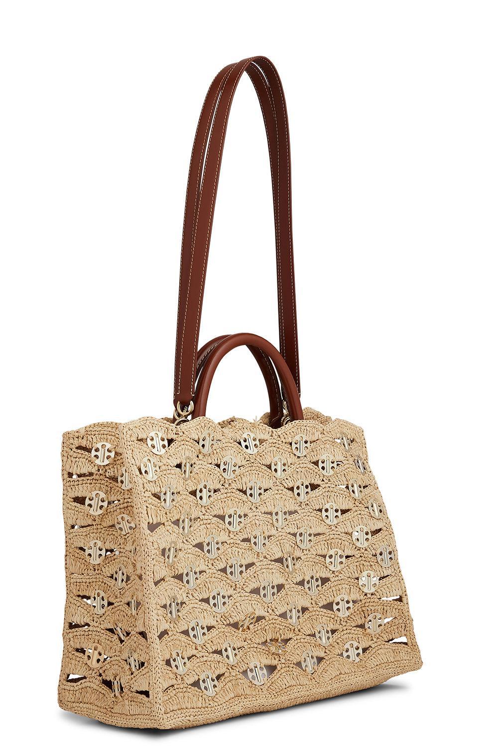 1969 Tote Bag-NATLTGLD-O/S-HANDBAGTOP HANDLE-RABANNE