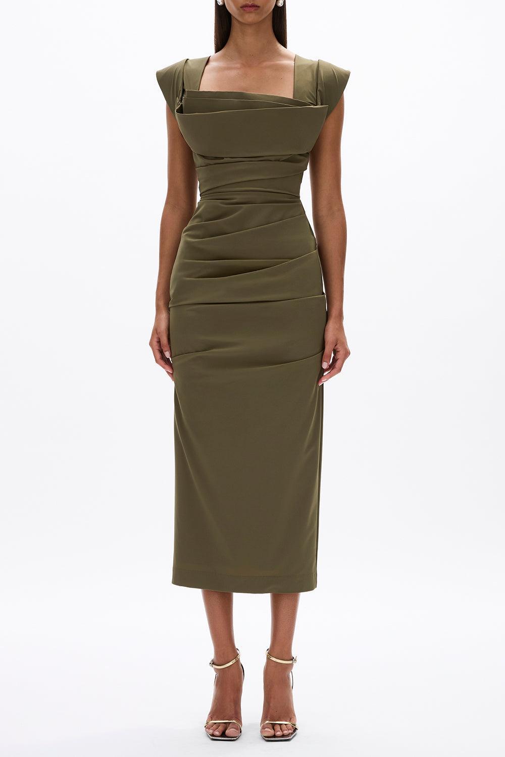 Salma Dress-GREEN-4-CLOTHINGDRESSCASUAL-RACHEL GILBERT