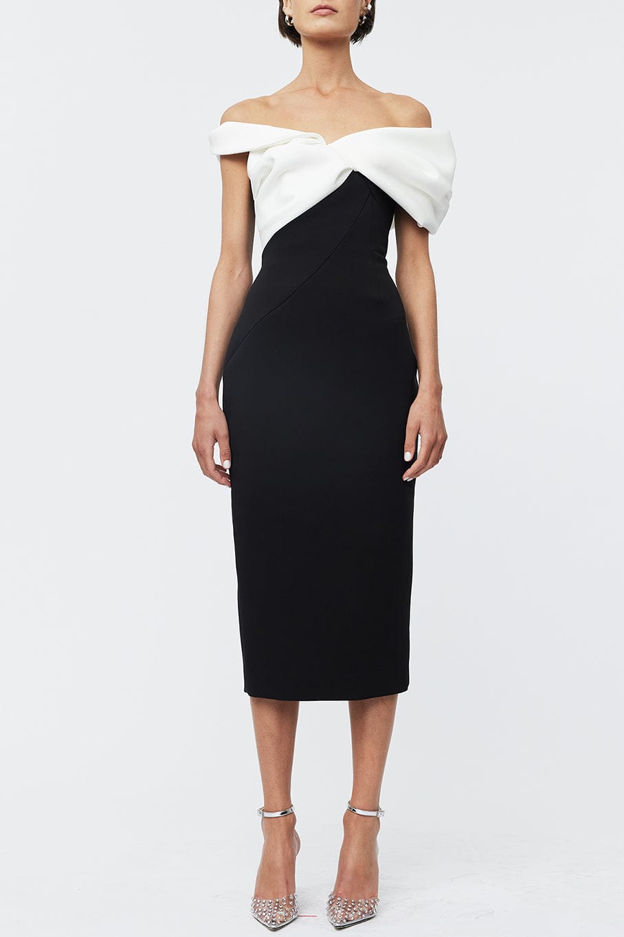 RACHEL GILBERT-Matteo Draped Midi Dress-