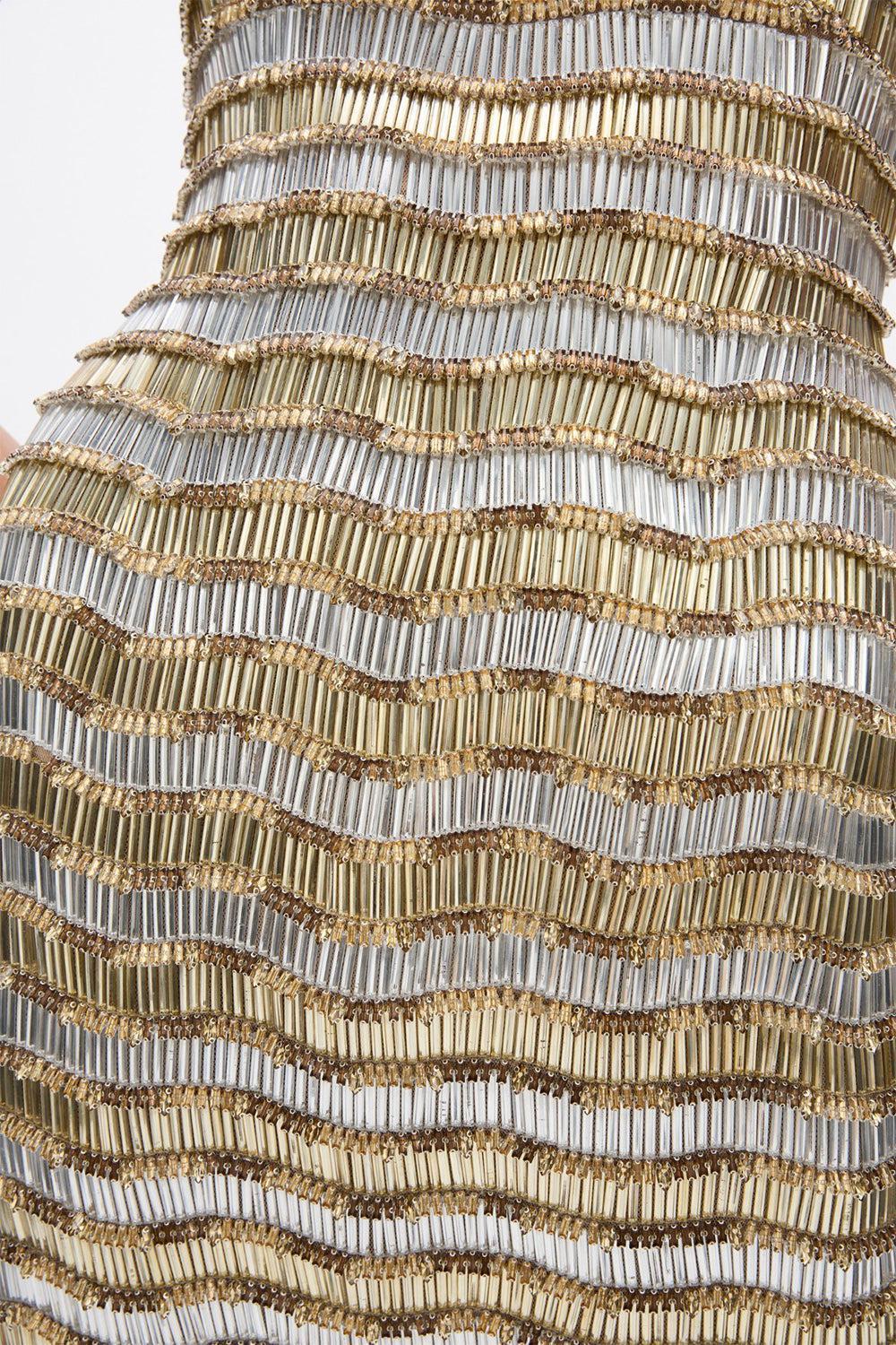 Zeph Dress-GOLD/SLV-2-CLOTHINGDRESSCOCKTAIL-RACHEL GILBERT