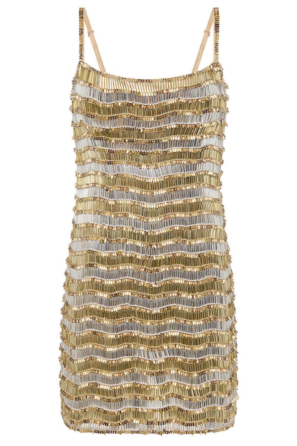 Zeph Dress-GOLD/SLV-2-CLOTHINGDRESSCOCKTAIL-RACHEL GILBERT