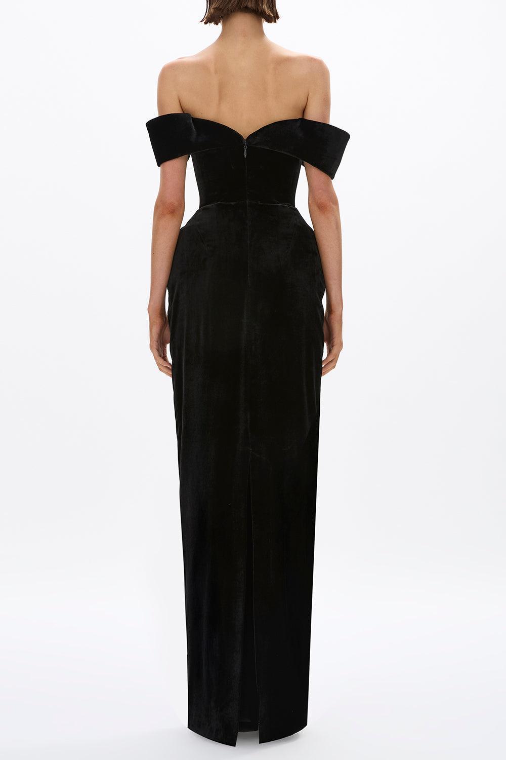 Ryn Gown-BLACK-4-CLOTHINGDRESSGOWN-RACHEL GILBERT