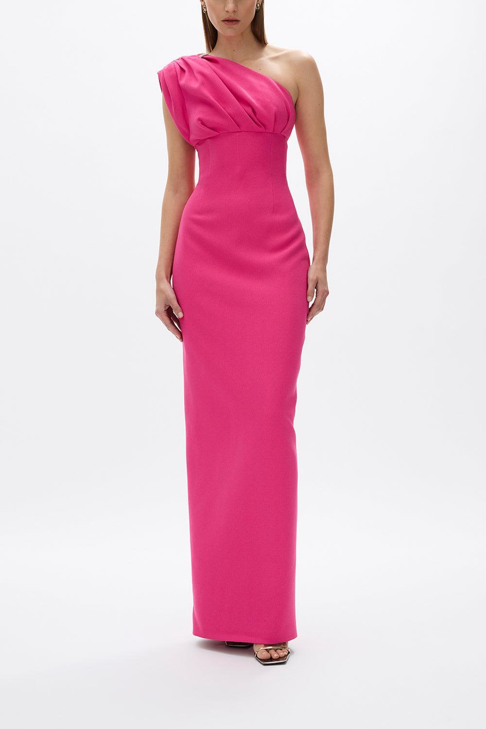 WINONA GOWN-HOT PINK-6-CLOTHINGDRESSGOWN-RACHEL GILBERT