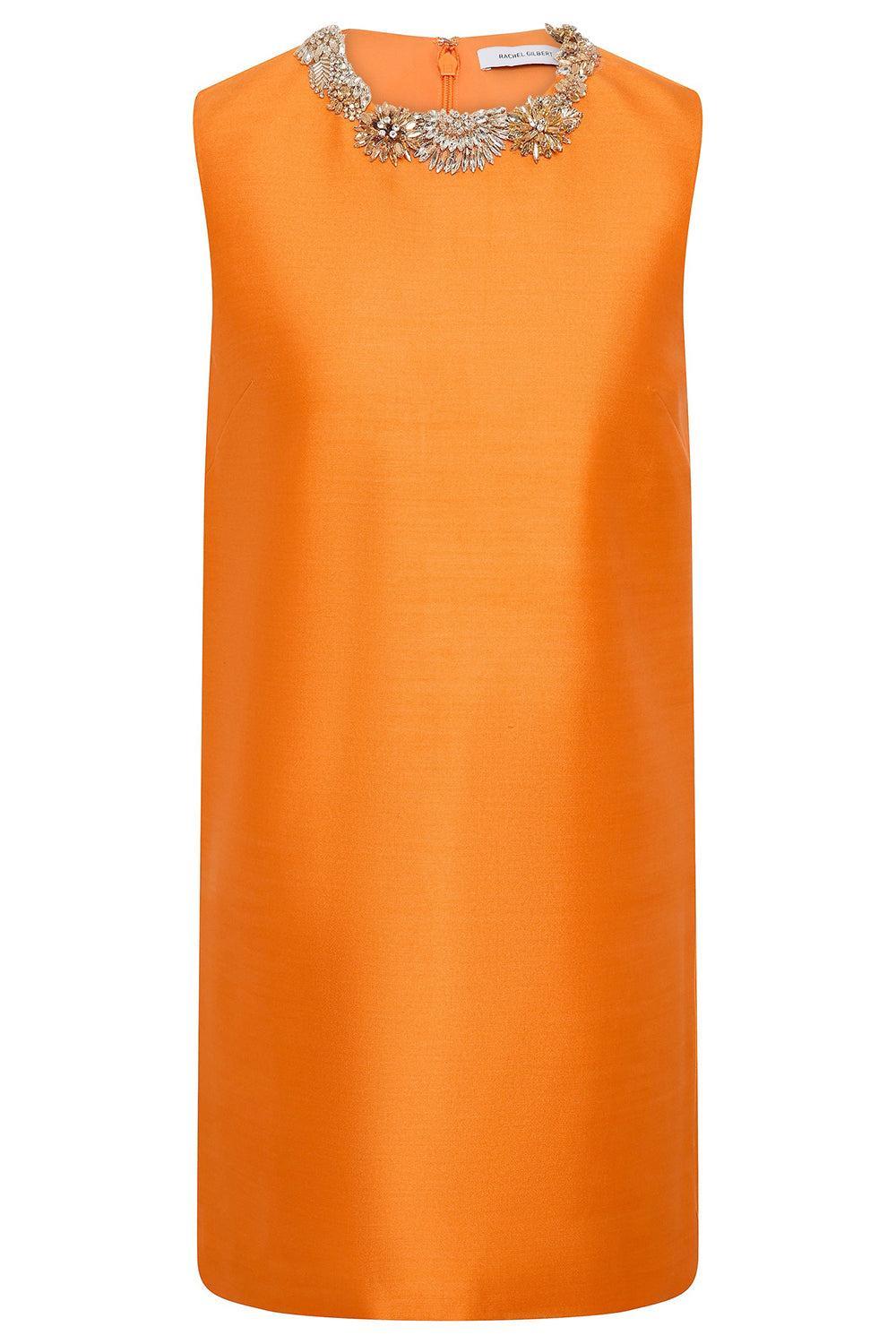 Ludovica Shift Dress-ORANGE-2-CLOTHINGDRESSGOWN-RACHEL GILBERT