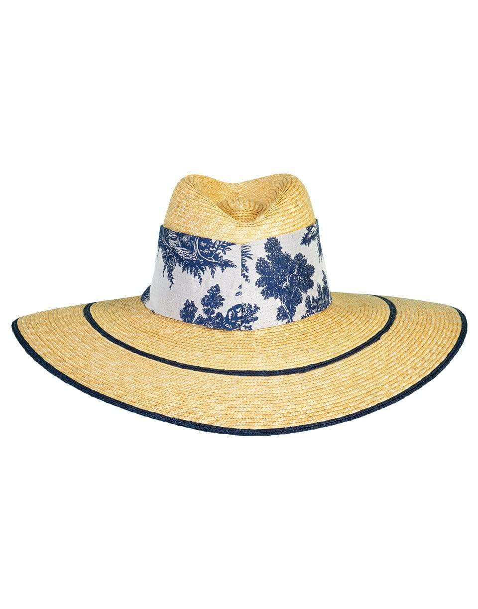RAFFAELLO BETTINI-Woven Straw Hat with Trim-