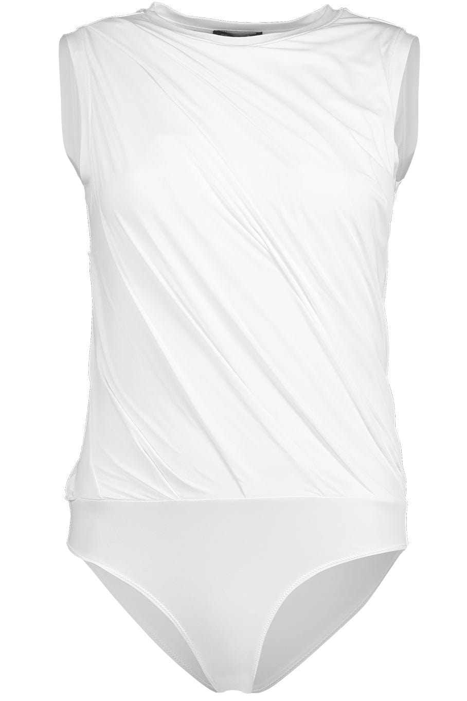 RAG & BONE-Rose Drape Tank Bodysuit - White-