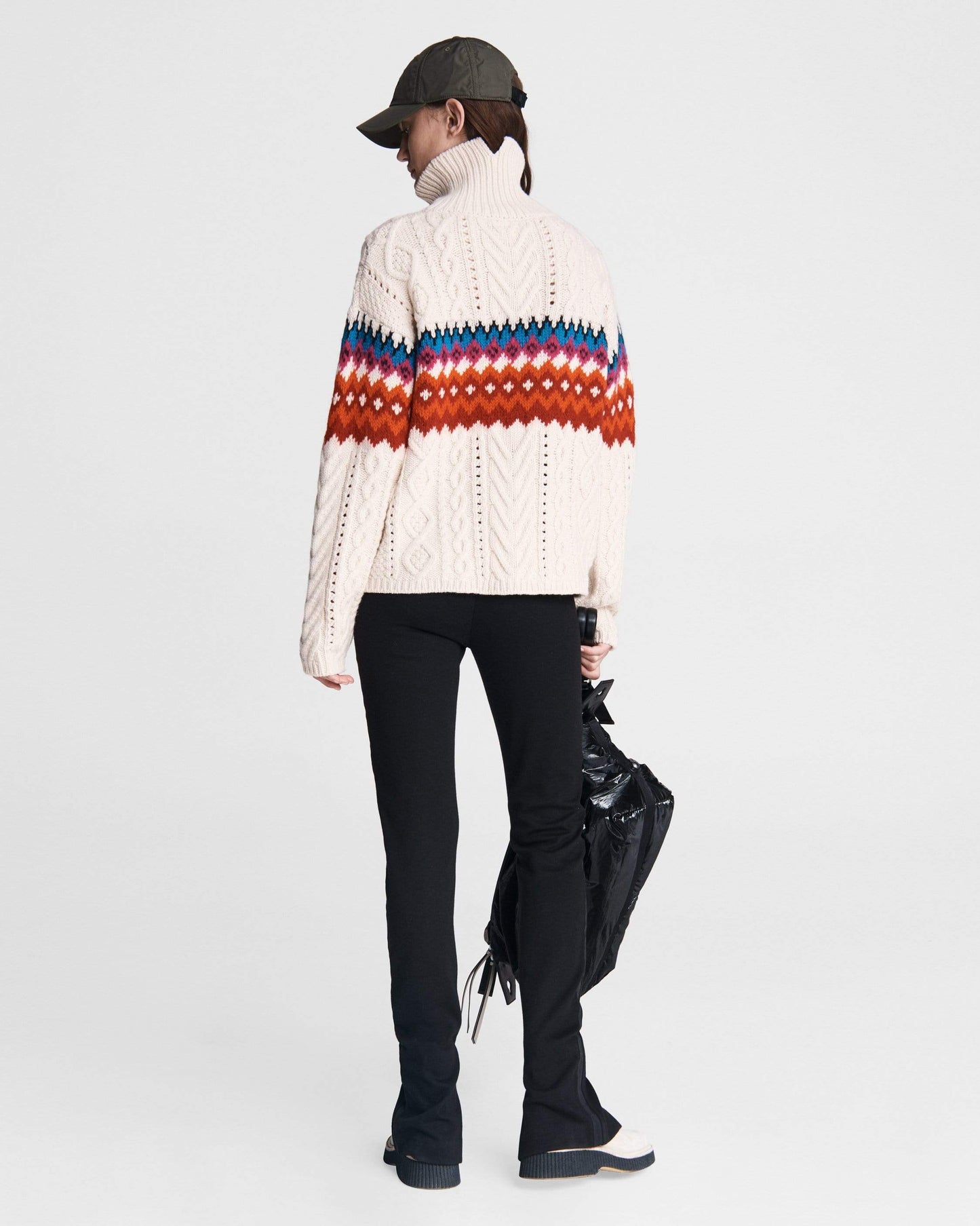 RAG & BONE-Willow Wool Fai Isle Turtleneck Top-