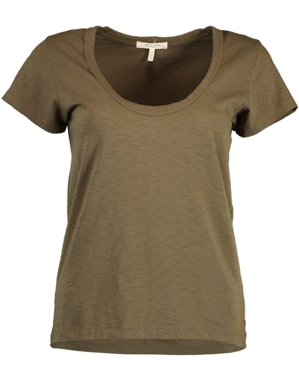 RAG & BONE-The Slub U Neck Tee-