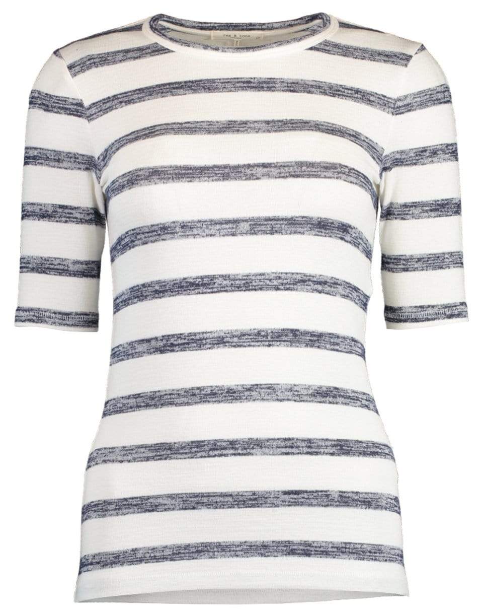 RAG & BONE-The Knit Striped Slim Tee-
