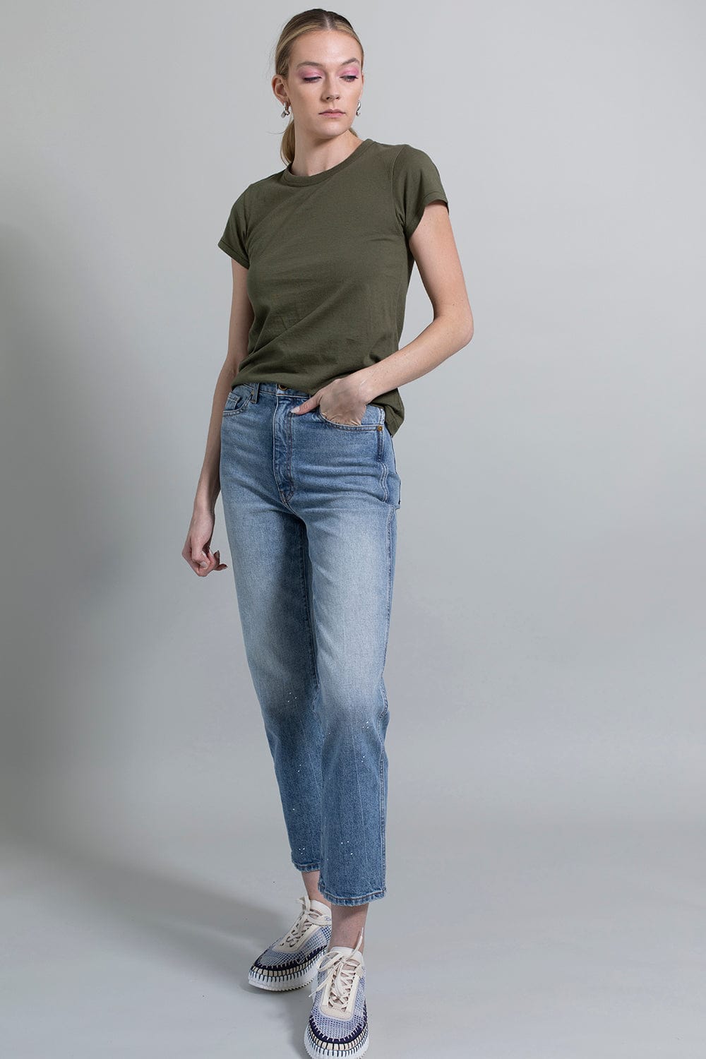 RAG & BONE-Garment Dye Tee - Olive-