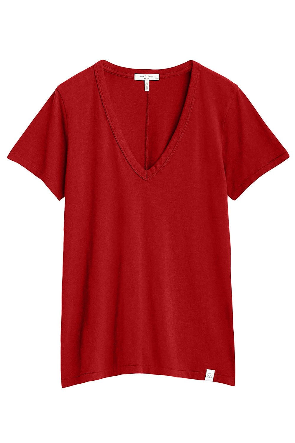 RAG & BONE-The Slub Vee - Red-
