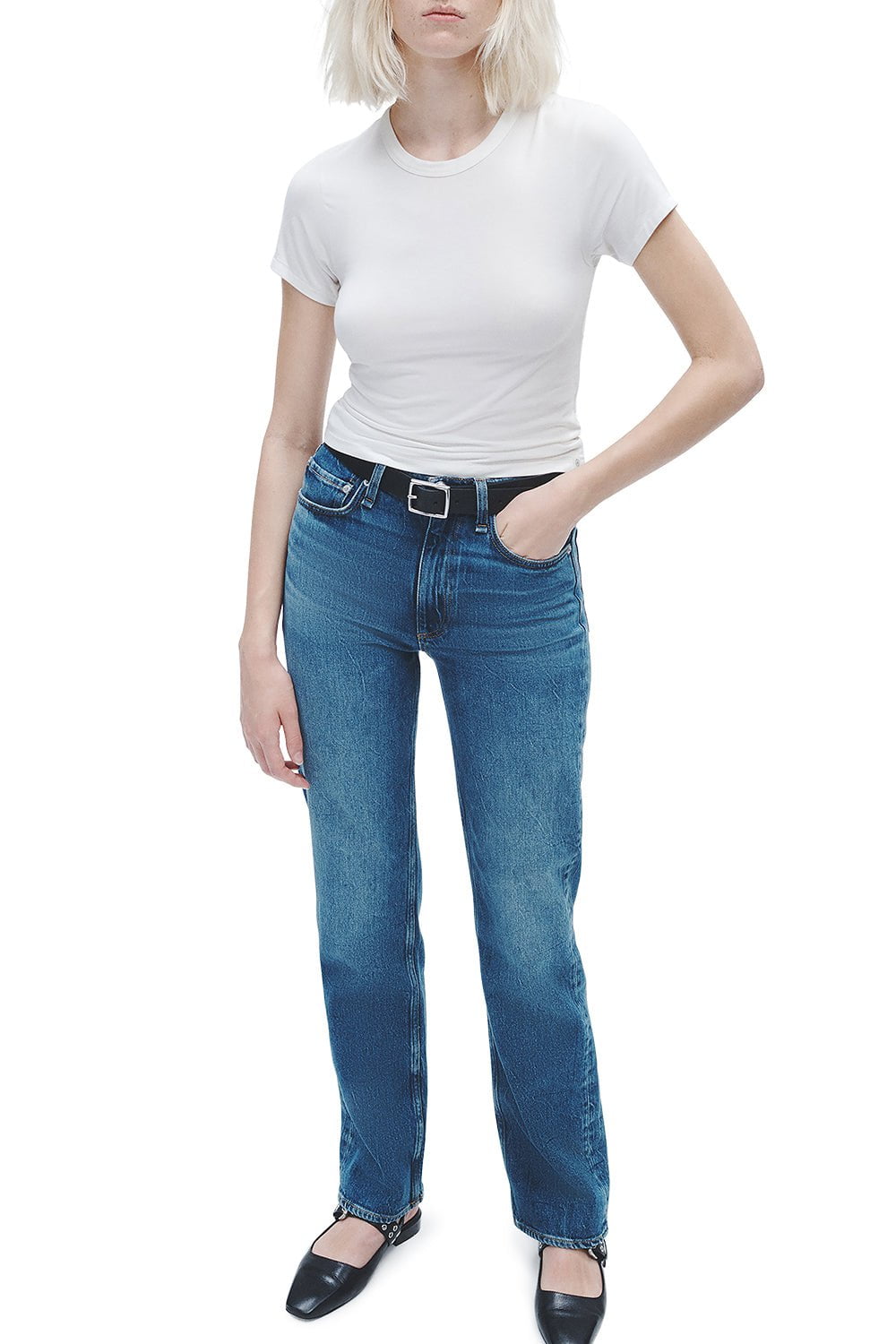 RAG & BONE-Luca Baby Tee - White-
