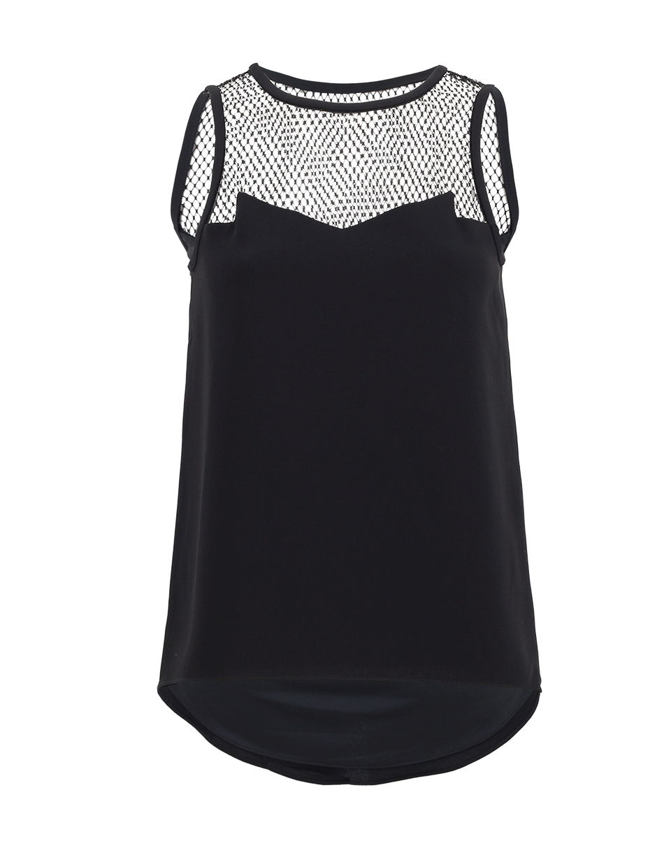 RAG & BONE-Mesh Detail Franklin Top-