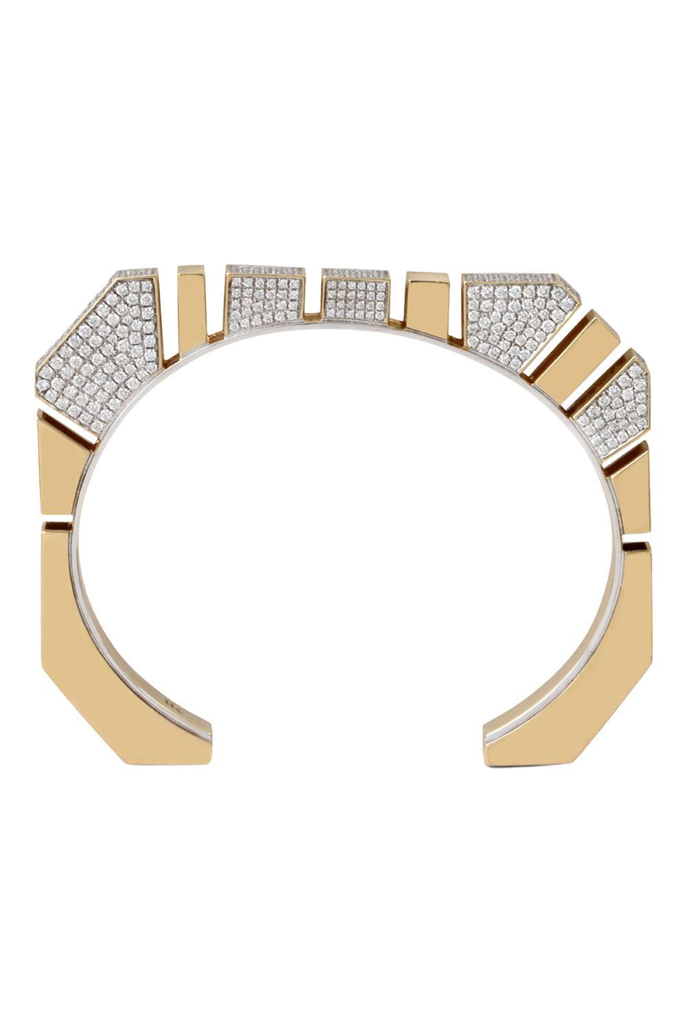 Diamond Full Pave Bold Bracelet-YELLOW GOLD-JEWELRYFINE JEWELBRACELET O-RAINBOW K