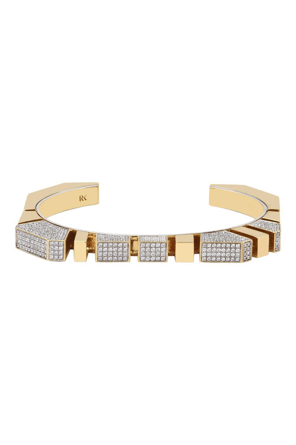 Diamond Full Pave Bold Bracelet-YELLOW GOLD-JEWELRYFINE JEWELBRACELET O-RAINBOW K