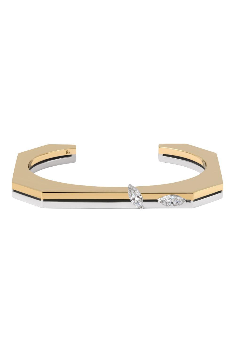 Diamond Marquise Bold Bracelet-YELLOW GOLD-JEWELRYFINE JEWELBRACELET O-RAINBOW K