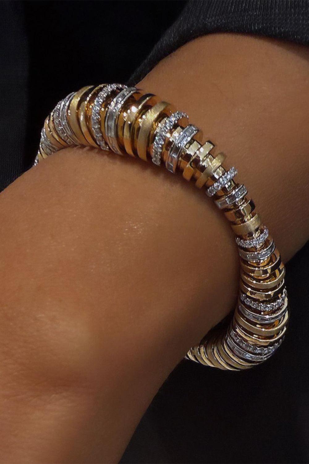 Diamond Tourbillon Bracelet-YELLOW GOLD-JEWELRYFINE JEWELBRACELET O-RAINBOW K