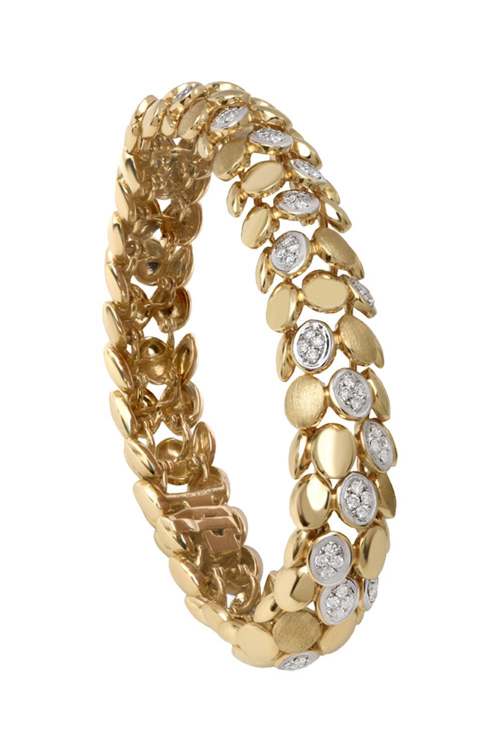 Diamond Extra Small Blossom Bracelet-YELLOW GOLD-XS-JEWELRYFINE JEWELBRACELET O-RAINBOW K