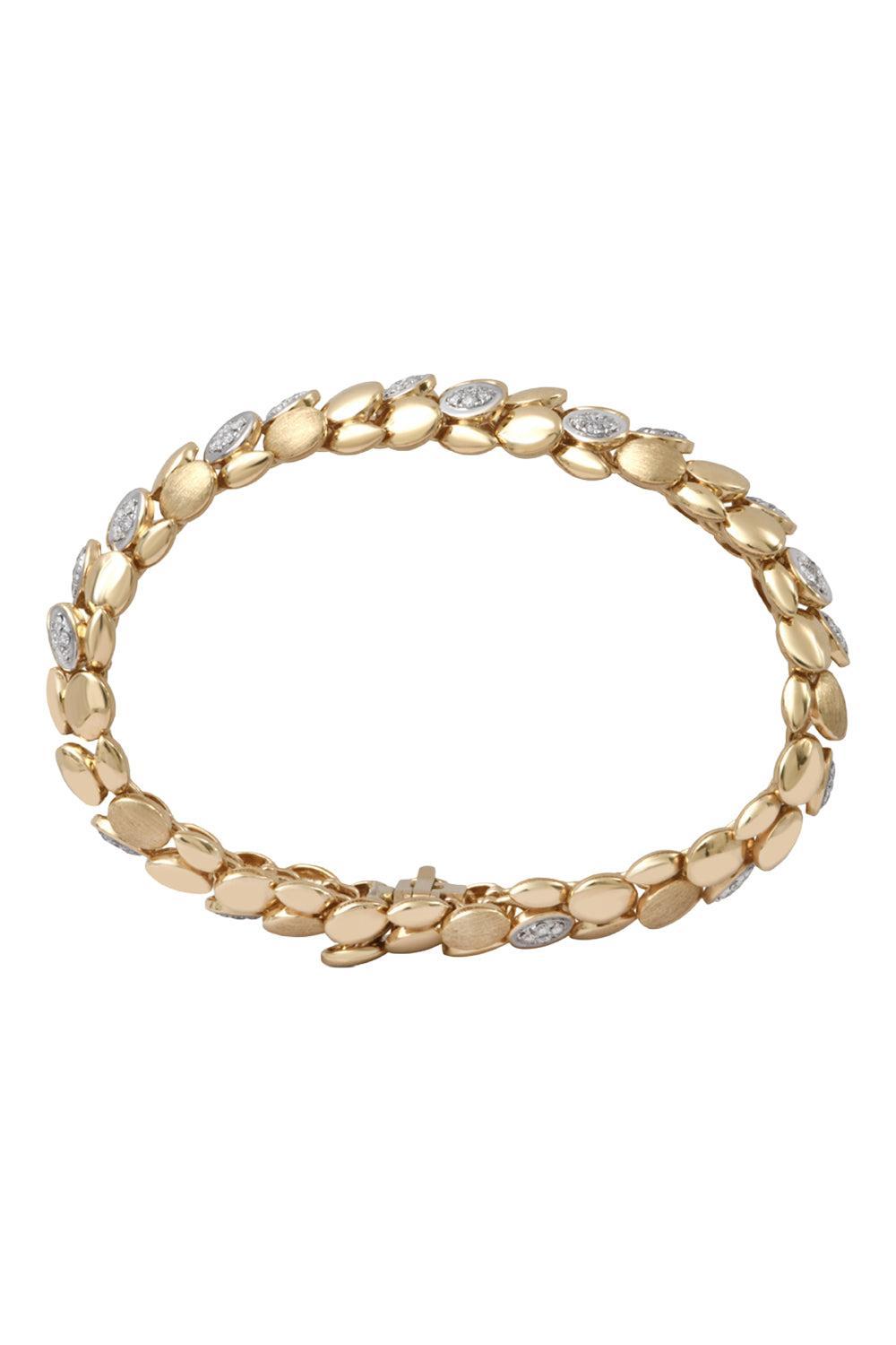 Diamond Extra Small Blossom Bracelet-YELLOW GOLD-XS-JEWELRYFINE JEWELBRACELET O-RAINBOW K