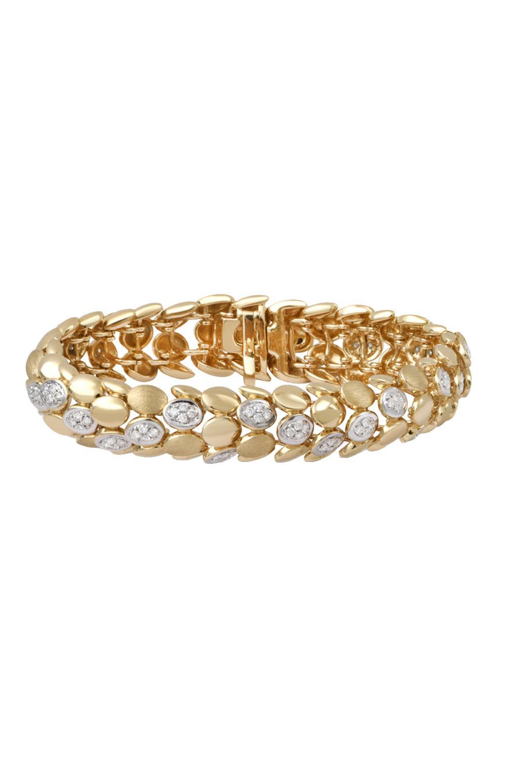 Diamond Extra Small Blossom Bracelet-YELLOW GOLD-XS-JEWELRYFINE JEWELBRACELET O-RAINBOW K