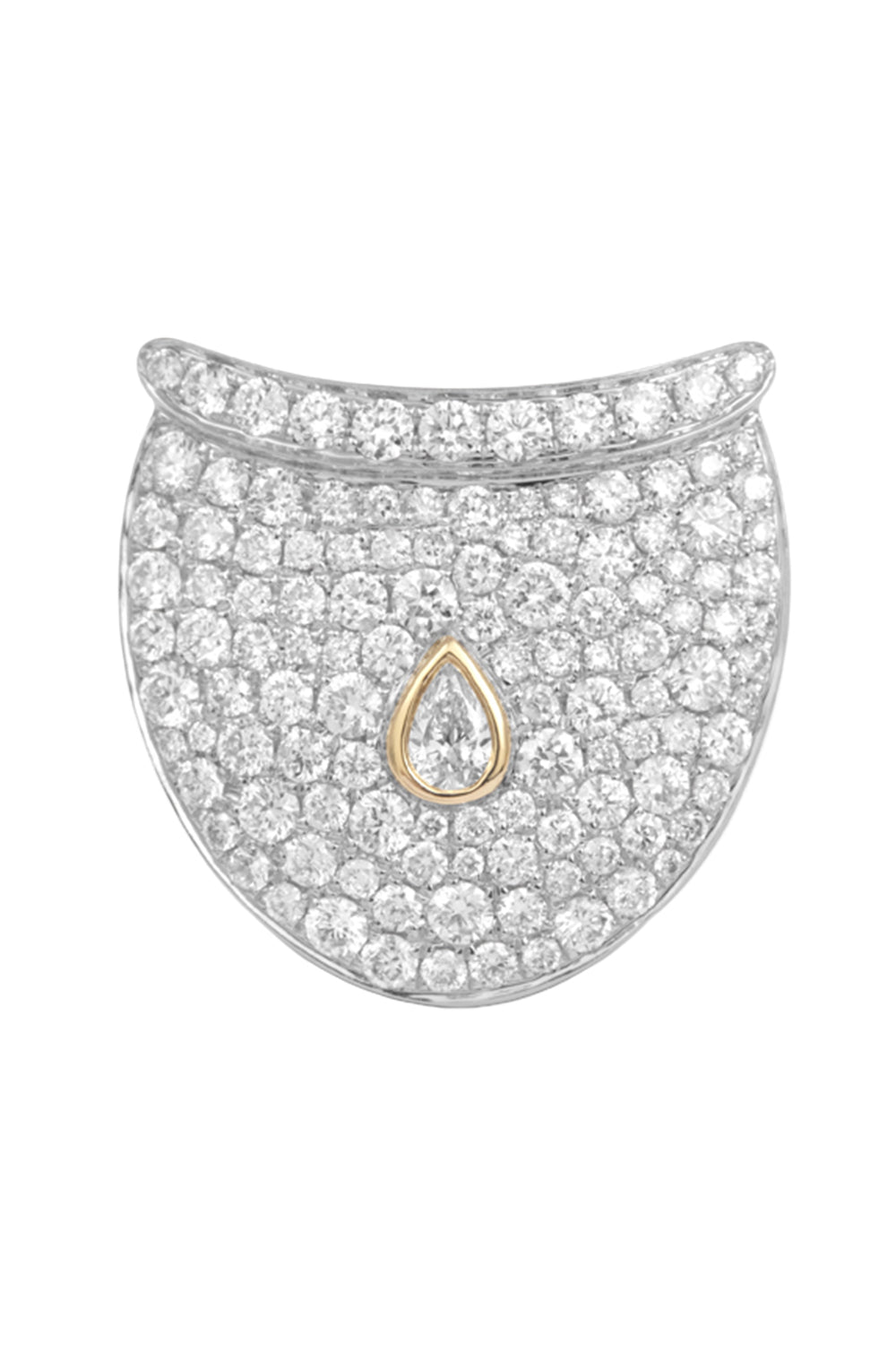 Diamond Full Pave Dune Earring-WHITE GOLD-JEWELRYFINE JEWELEARRING-RAINBOW K