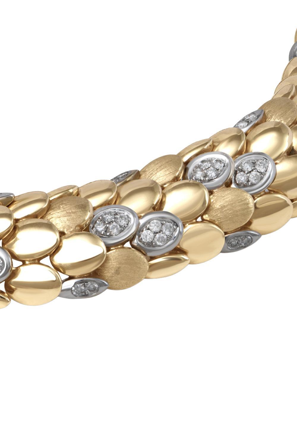 Diamond Small Blossom Necklace-YELLOW GOLD-16-JEWELRYFINE JEWELNECKLACE O-RAINBOW K