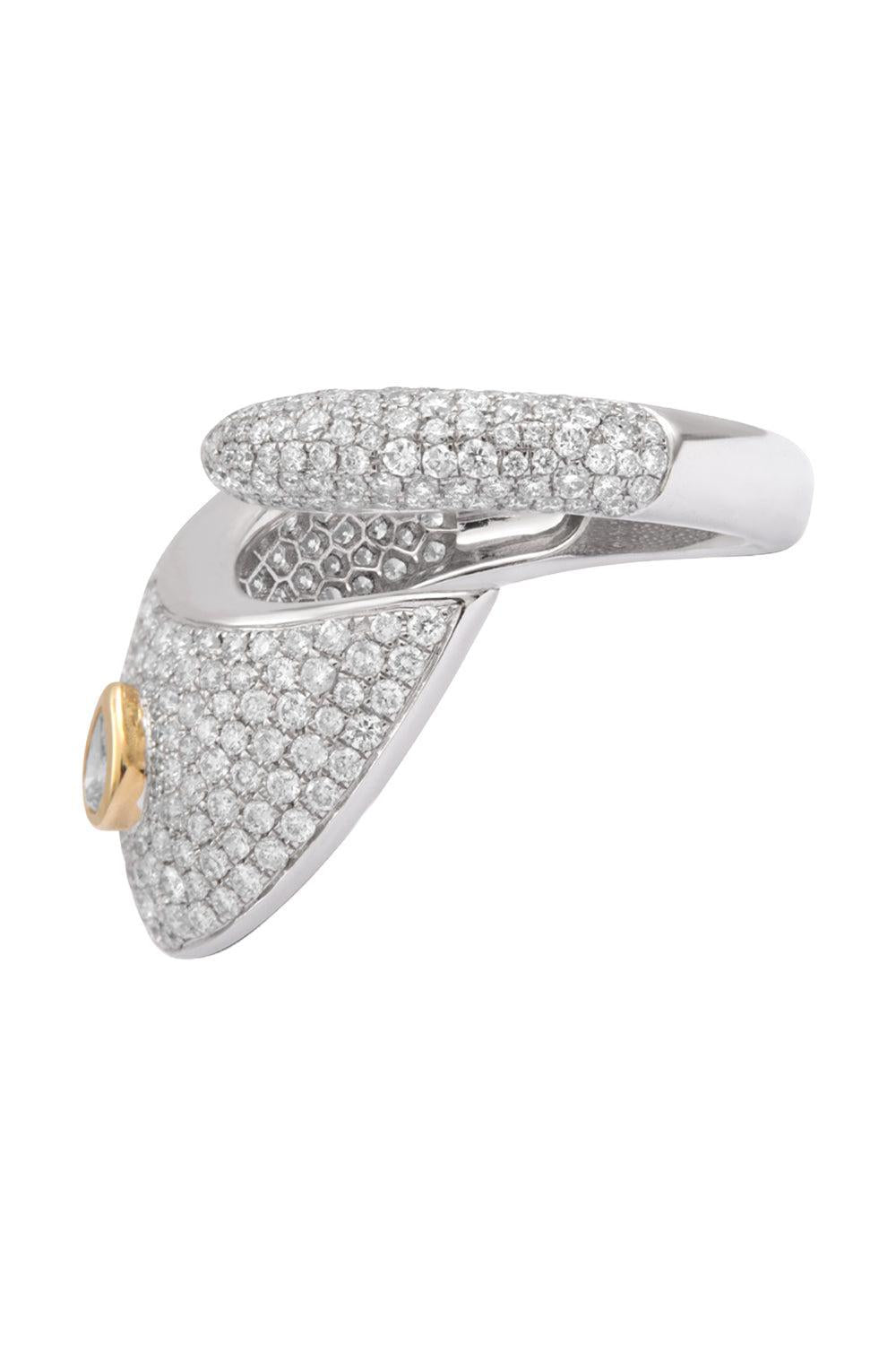 Diamond Pave Dune Ring-WHITE GOLD-JEWELRYFINE JEWELRING-RAINBOW K