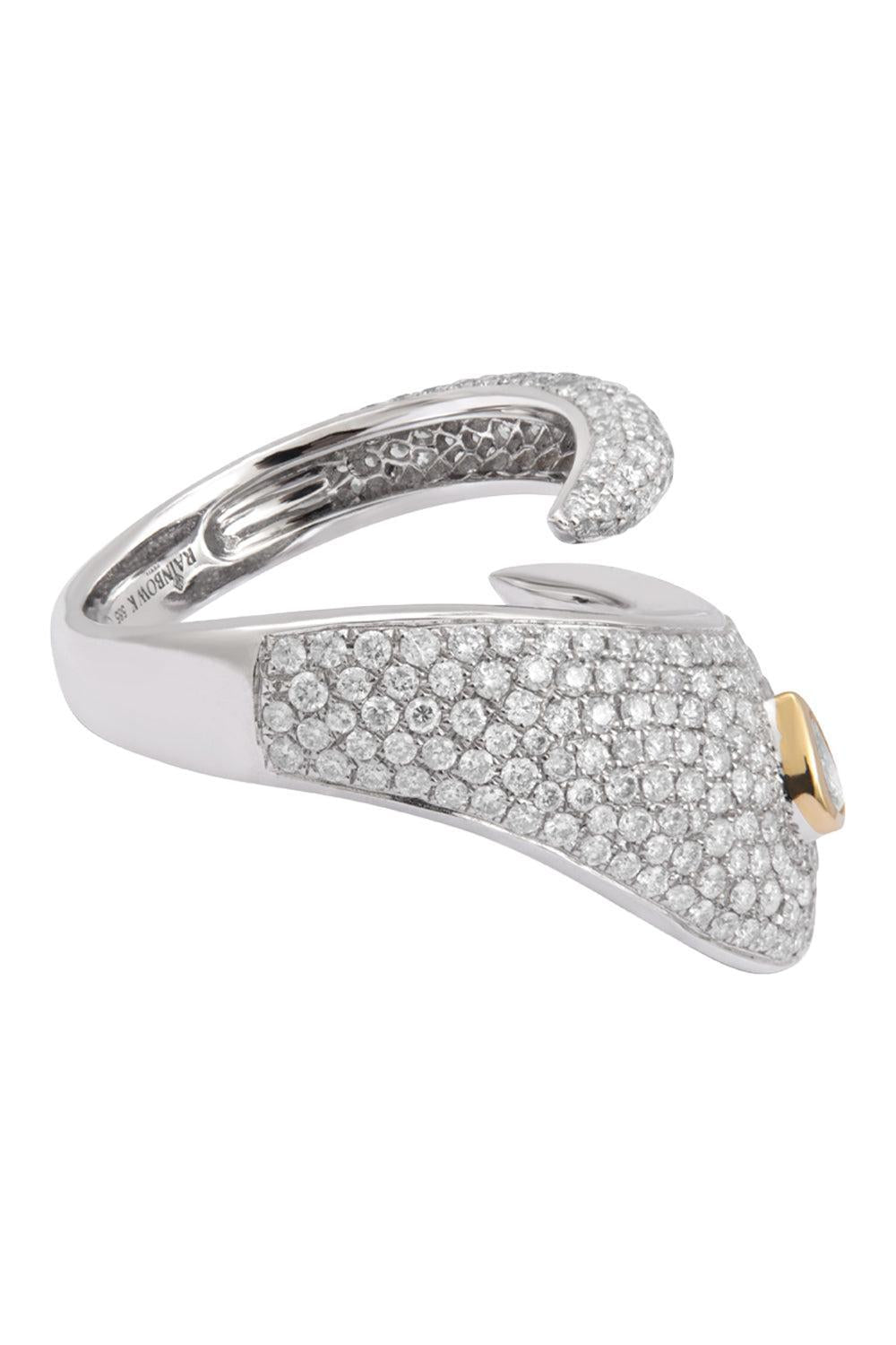 Diamond Pave Dune Ring-WHITE GOLD-JEWELRYFINE JEWELRING-RAINBOW K