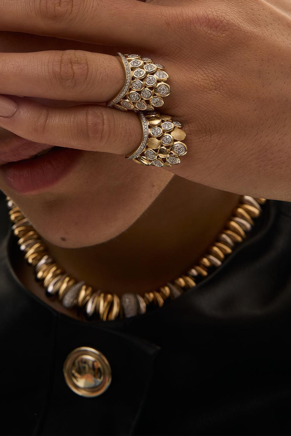 Diamond Blossom Ring-YELLOW GOLD-JEWELRYFINE JEWELRING-RAINBOW K