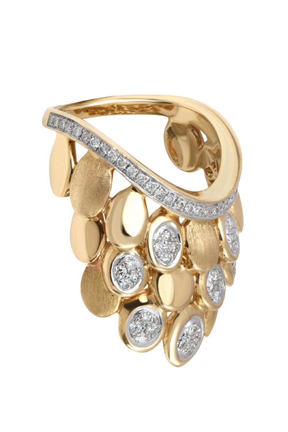 Diamond Blossom Ring-YELLOW GOLD-JEWELRYFINE JEWELRING-RAINBOW K