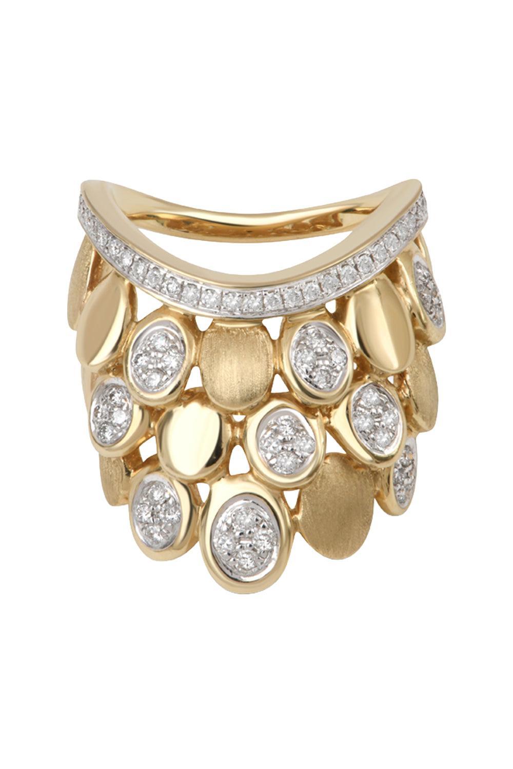 Diamond Blossom Ring-YELLOW GOLD-JEWELRYFINE JEWELRING-RAINBOW K