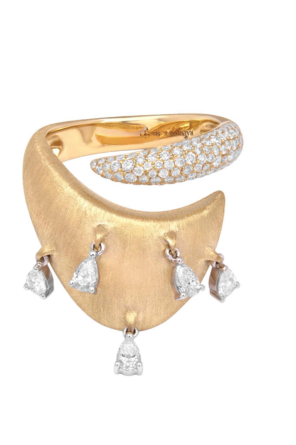 Diamond Dune Pampille Ring-YELLOW GOLD-JEWELRYFINE JEWELRING-RAINBOW K