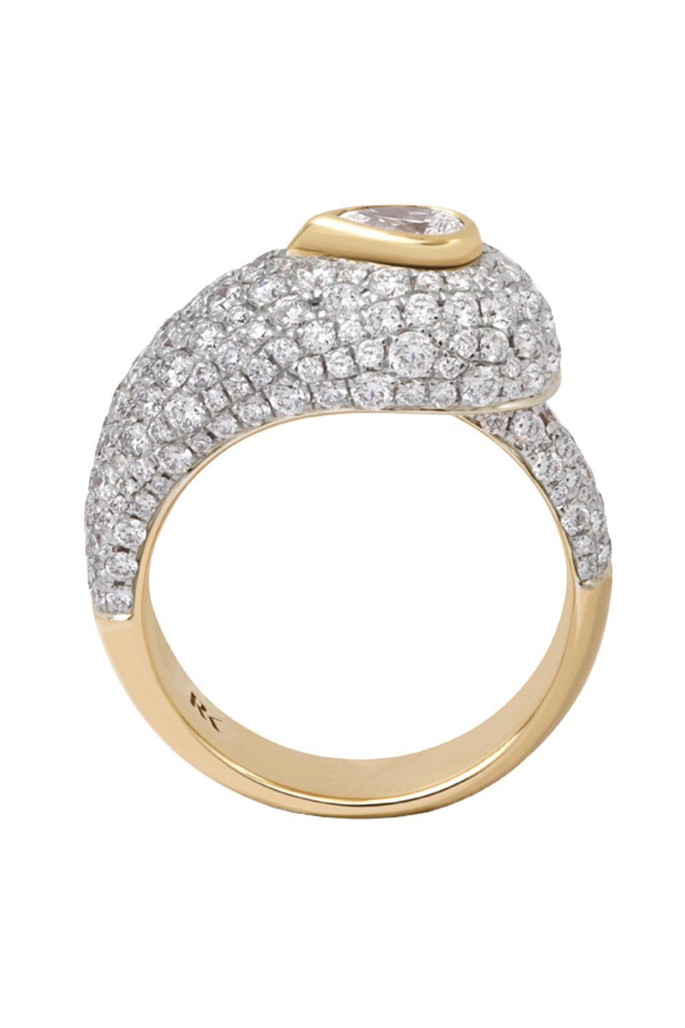 Diamond Pave Prestige Ring-YELLOW GOLD-JEWELRYFINE JEWELRING-RAINBOW K