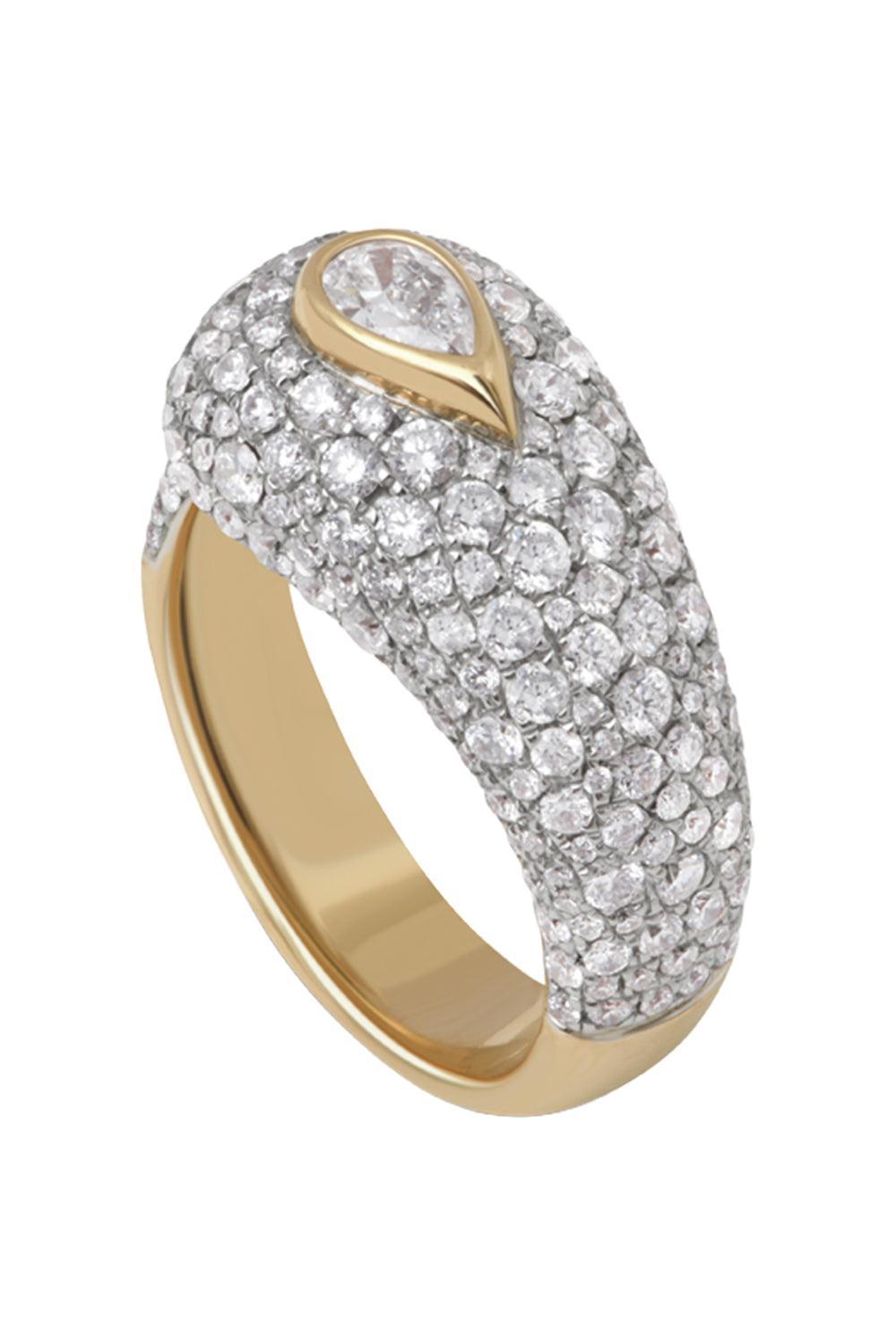 Diamond Pave Prestige Ring-YELLOW GOLD-JEWELRYFINE JEWELRING-RAINBOW K