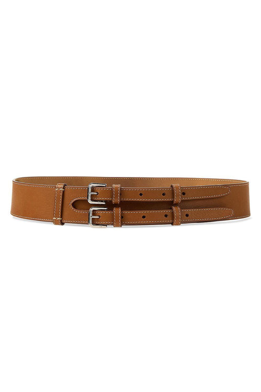 Double-Buckle Skinny Waist Belt-RL GOLD-S-ACCESSORIEBELTS-RALPH LAUREN