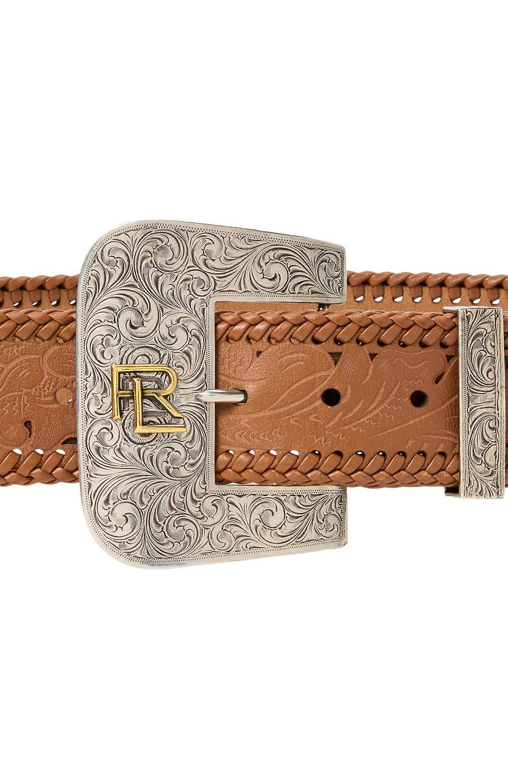 Tooled Buckle Belt-RL GOLD-S-ACCESSORIEBELTS-RALPH LAUREN