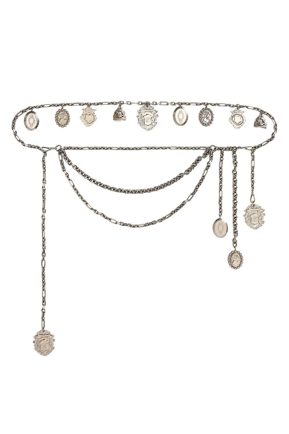 Multichain Charm Belt-SILVER-XS-ACCESSORIEBELTS-RALPH LAUREN