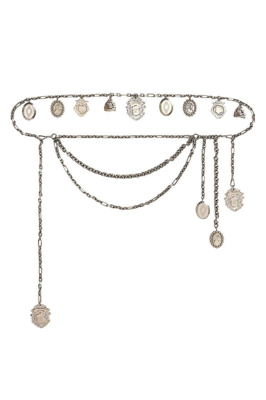 Multichain Charm Belt-SILVER-XS-ACCESSORIEBELTS-RALPH LAUREN