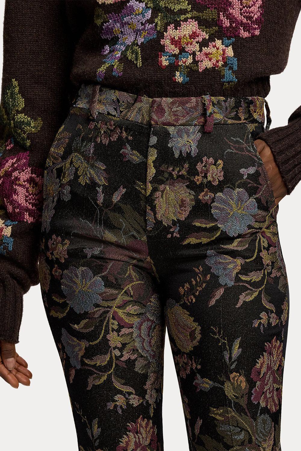 Woven Fluid Tapestry Pant-BROWN-4-CLOTHINGPANTSLIM FIT-RALPH LAUREN