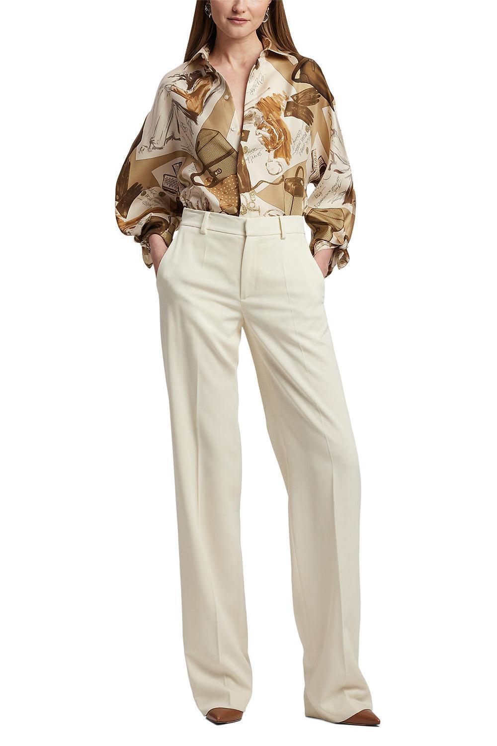 Mid Sleeve Karen Blouse-TAN MLTI-2-CLOTHINGTOPBLOUSE-RALPH LAUREN