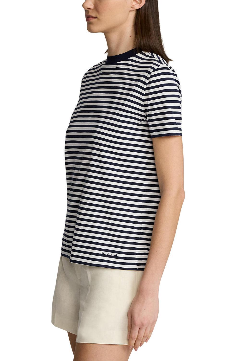 HallieTee-DKNV/WHT-XS-CLOTHINGTOPT-SHIRT-RALPH LAUREN