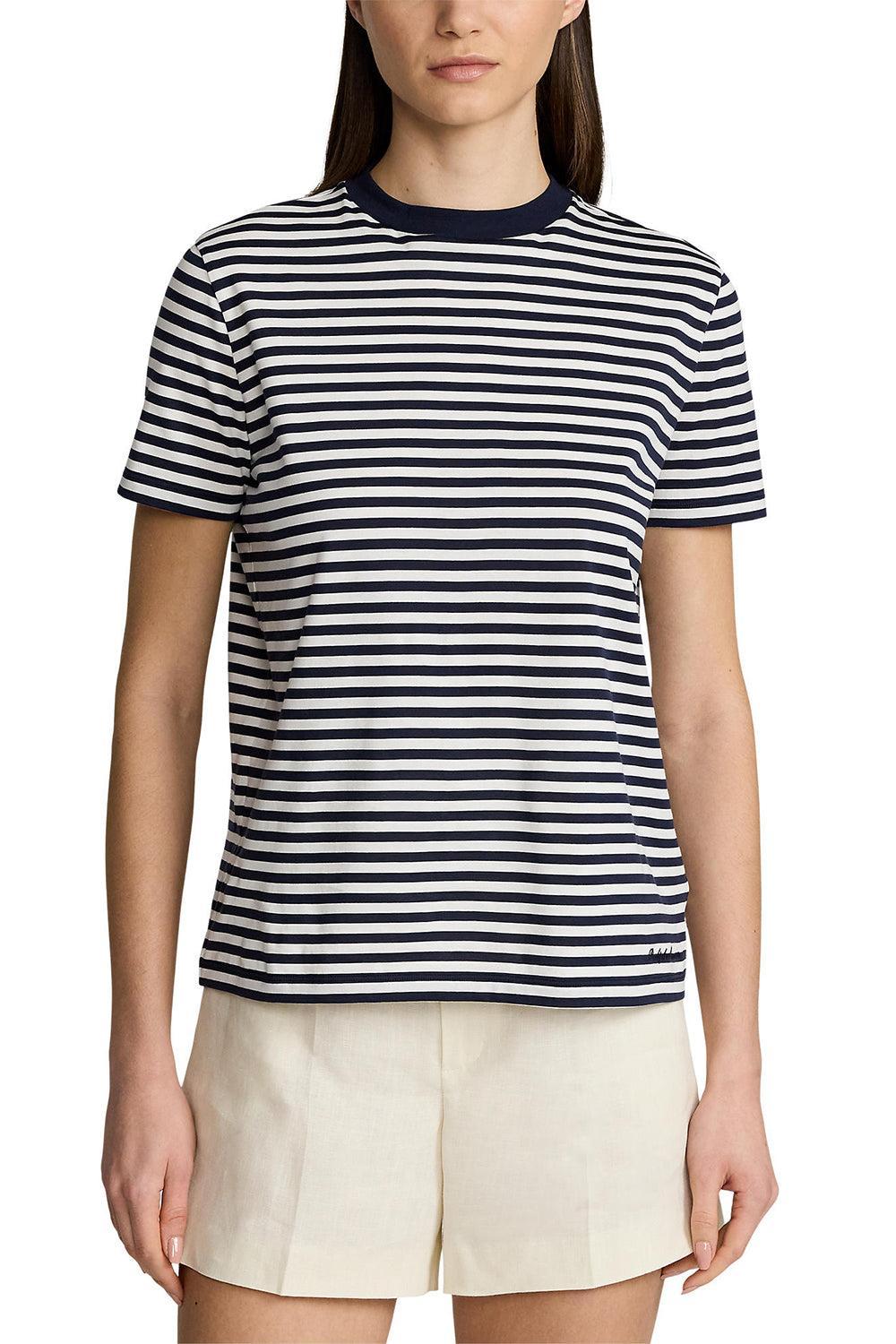 HallieTee-DKNV/WHT-XS-CLOTHINGTOPT-SHIRT-RALPH LAUREN