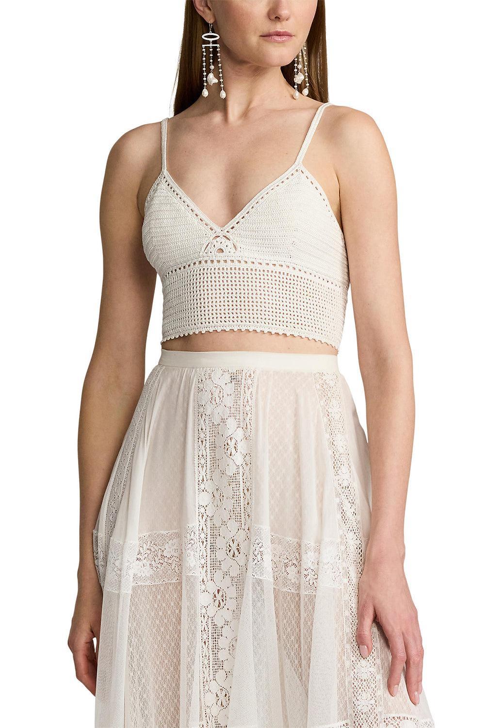 Crochet Bralette-WHITE-S-CLOTHINGTOPTANK-RALPH LAUREN
