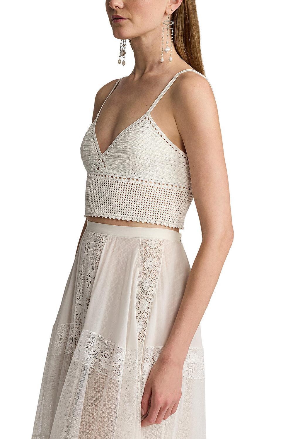 Crochet Bralette-WHITE-S-CLOTHINGTOPTANK-RALPH LAUREN