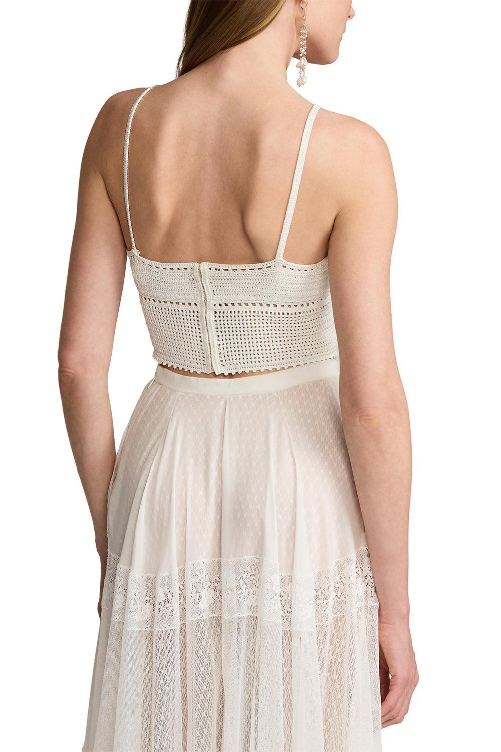 Crochet Bralette-WHITE-S-CLOTHINGTOPTANK-RALPH LAUREN
