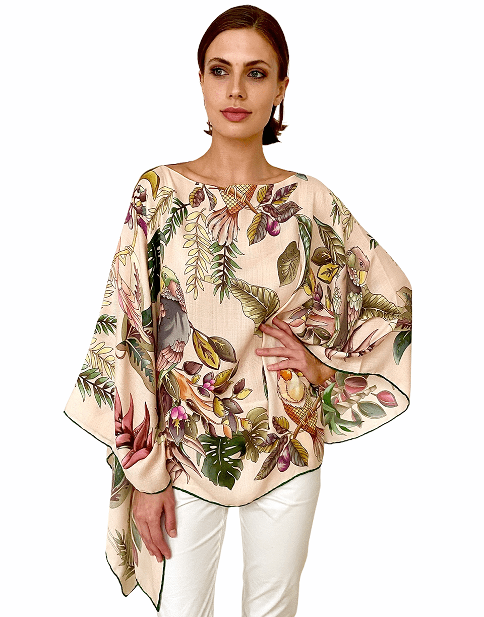 RANI ARABELLA-Birds Poncho-PINK