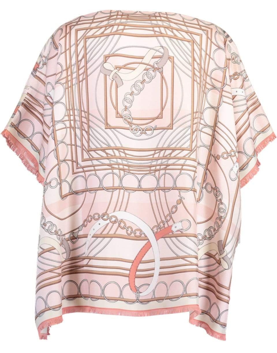 RANI ARABELLA-Pink Reversible Silk Scarf Top-PINK
