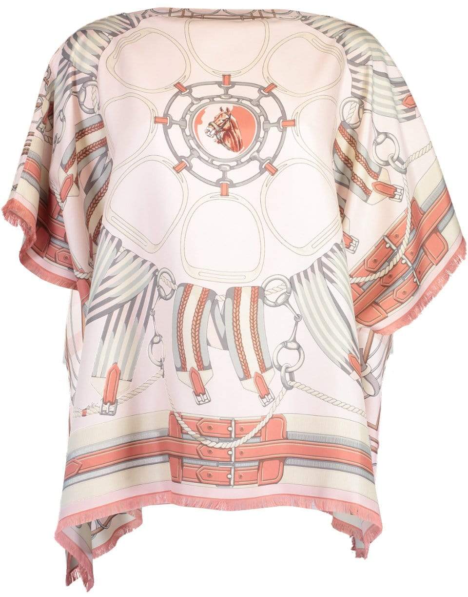 RANI ARABELLA-Pink Reversible Silk Scarf Top-PINK